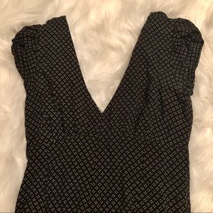 Kimchi Blue XS Black White Dots V Neck Romper